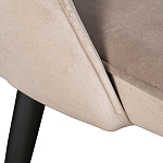 Стул велюровый серо-бежевый Schelde Gray Beige варинант исполнения - 3 | Loft Concept в Красноярске