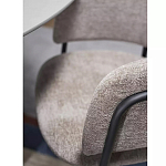 Стул полукруглый с каркасом из металла и мягким сиденьем и спинкой Soft Chenille варинант исполнения - 8 | Loft Concept в Красноярске