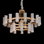 Люстра двухъярусная круглая с текстурными цилиндрическими плафонами Glimpse варинант исполнения - 7 | Loft Concept в Красноярске