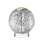 Настольная лампа с прозрачным шарообразным плафоном на цилиндрической подставке Crystal Globule варинант исполнения - 1 | Loft Concept в Красноярске