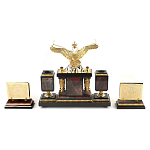 Настольный письменный набор из яшмы и долерита с декором Двуглавый орел Manager Organizer варинант исполнения - 3 | Loft Concept в Красноярске