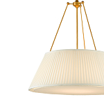 Подвесной светильник светодиодный с фактурным тканевым конусообразным абажуром White Fabric Lampshade варинант исполнения - 2 | Loft Concept в Красноярске