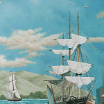 Обои ручная роспись Nantucket Crossing Brandt colourway on scenic paper варинант исполнения - 4 | Loft Concept в Красноярске