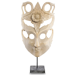 Маска ручной работы деревянная с резьбой Mask of Happiness варинант исполнения - 1 | Loft Concept в Красноярске