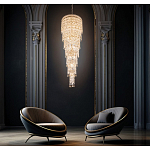 Люстра многоярусная каскадная с хрустальными подвесками Roul Crystal Light варинант исполнения - 8 | Loft Concept в Красноярске