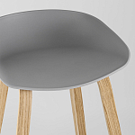 Барный стул на ножках из натурального дерева Boras Grey варинант исполнения - 7 | Loft Concept в Красноярске