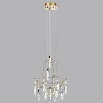 Люстра подвесная из металла с хрустальными подвесками прозрачного цвета Quasar 41 варинант исполнения - 6 | Loft Concept в Красноярске