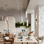 Подвесной светильник с цилиндрическим белым бетонным плафоном Terrazzo Light варинант исполнения - 3 | Loft Concept в Красноярске