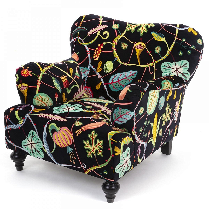 Кресло Seletti Armchair Botanical diva black Черный Мульти Кресло Seletti Armchair Botanical diva black Черный Мульти в Красноярске | Loft Concept