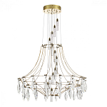 Люстра подвесная из металла с хрустальными прозрачными подвесками Quasar 81 варинант исполнения - 2 | Loft Concept в Красноярске