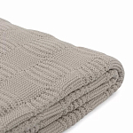Плед из хлопка рельефной вязки бежево-серого цвета Waffle Comfort варинант исполнения - 2 | Loft Concept в Красноярске