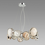 Люстра с плафонами из дымчатого стекла Glass Peonies варинант исполнения - 3 | Loft Concept в Красноярске