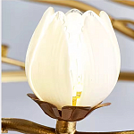 Люстра круглая с ветвистым каркасом и плафонами в виде лотосов Chandelier Lotus варинант исполнения - 1 | Loft Concept в Красноярске