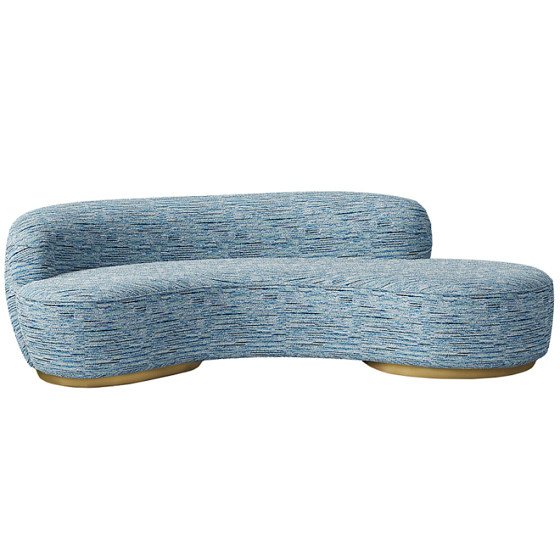 Диван Gold River Голубой Белый Латунь в Красноярске | Loft Concept 