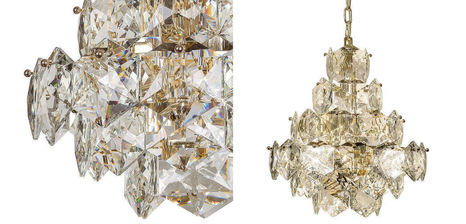 Люстра Tiers Crystal Light Chandelier Gold 45 Люстра Tiers Crystal Light Chandelier Gold 45 - Loft-Concept в Красноярске