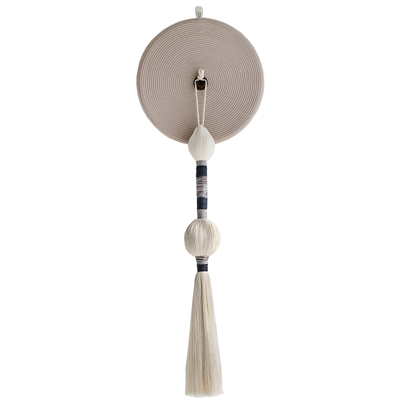 Аксессуар на стену диск из нитей Wall Decor White Thread Disc  Молочный в Красноярске | Loft Concept 