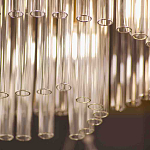 Люстра подвесная овальная со стеклянными трубками Nembus варинант исполнения - 3 | Loft Concept в Красноярске