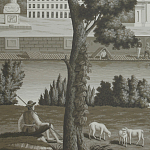 Обои ручная роспись Monuments of Paris Eau Forte on scenic paper варинант исполнения - 1 | Loft Concept в Красноярске