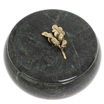 Шкатулка круглая из натурального камня змеевик Stone Casket варинант исполнения - 3 | Loft Concept в Красноярске