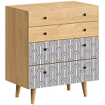 Комод с принтом на ящиках Elise Chest of Drawers варинант исполнения - 11 | Loft Concept в Красноярске