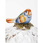 Конфетница с бронзовой ручкой и фарфоровой птичкой на крышке Eden Garden варинант исполнения - 3 | Loft Concept в Красноярске