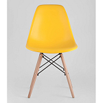 Пластиковый стул на ножках из массива бука Eames Yellow варинант исполнения - 4 | Loft Concept в Красноярске