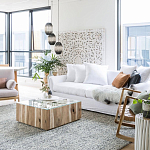 Подвесной светильник вертикальной овальной формы украшенный белыми круглыми бусинами Gradient Oval Pendant Lamp White варинант исполнения - 5 | Loft Concept в Красноярске