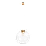 Подвесной светильник со стеклянным прозрачным плафоном в форме шара и золотыми металлическим акцентами 30 ClassiCon варинант исполнения - 2 | Loft Concept в Красноярске