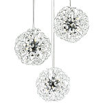Подвесной светильник с 3-мя плафонами Crystal Dandelions Chrome Hanging Lamp варинант исполнения - 1 | Loft Concept в Красноярске