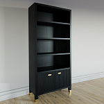 Книжный Стеллаж Elsa Dreams Black с задней стенкой варинант исполнения - 1 | Loft Concept в Красноярске