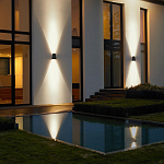 Уличный настенный светильник светодиодный конусообразной формы черного цвета из металла Urban Minimalist варинант исполнения - 6 | Loft Concept в Красноярске