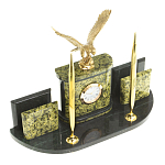 Настольный письменный набор из змеевика и бронзы с декором в виде орла Successful Leader варинант исполнения - 2 | Loft Concept в Красноярске