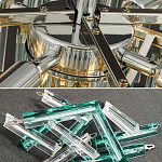 Дизайнерская люстра AQUA Blue Lagoon бирюзовое стекло несколько ярусов варинант исполнения - 3 | Loft Concept в Красноярске