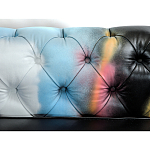 Диван в Лофт Честерфильд граффити из винтажной кожи GRAFFITI PARA Chesterfield варинант исполнения - 5 | Loft Concept в Красноярске