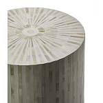 Круглый приставной столик с инкрустацией RADIAL BONE INLAY SIDE TABLE варинант исполнения - 1 | Loft Concept в Красноярске