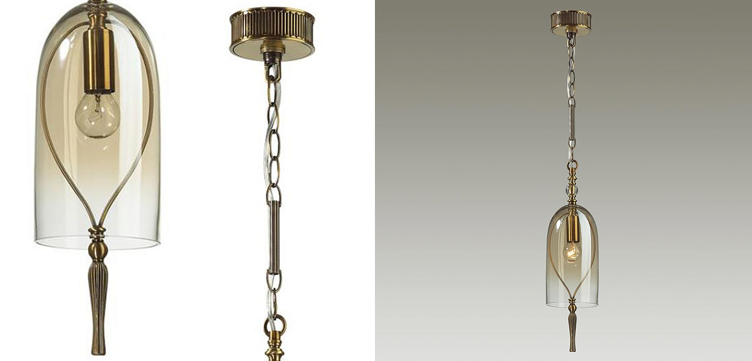 Подвесной светильник Glass Dome Bronze 12 Подвесной светильник Glass Dome Bronze 12 - Loft-Concept в Красноярске