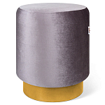 Пуф фиолетовый велюр на золотом металлическом основании Golden Belt варинант исполнения - 1 | Loft Concept в Красноярске