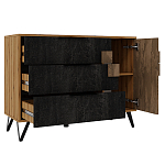 Комод с 3-мя ящиками и дверцей Stone Effect варинант исполнения - 3 | Loft Concept в Красноярске