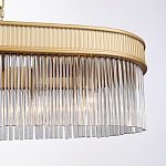 Люстра подвесная овальная со стеклянными трубками Длина 100 см Nembus варинант исполнения - 3 | Loft Concept в Красноярске