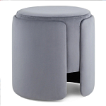 Пуф Alice Poof Grey Серый велюр варинант исполнения - 1 | Loft Concept в Красноярске