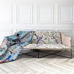 Трехместный диван на металлическом каркасе с цветочным принтом в стиле шинуазри Chinoiserie Birds on a Tree Sofa варинант исполнения - 3 | Loft Concept в Красноярске