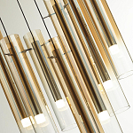 Люстра каскадная с 7-ю цилиндрическими плафонами из стекла Luminous Cylinders варинант исполнения - 5 | Loft Concept в Красноярске