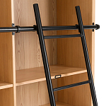 Книжный шкаф из массива сосны с металлической лестницей Burton Wood Cabinet варинант исполнения - 5 | Loft Concept в Красноярске