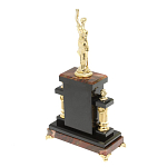 Часы настольные бронзовые из натурального камня Яшма с декором в виде Фемиды Themis Stone Clock варинант исполнения - 4 | Loft Concept в Красноярске