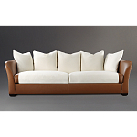 Элитарный современный диван Birmingham с кожаной спинкой варинант исполнения - 1 | Loft Concept в Красноярске