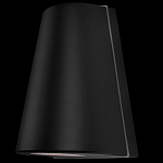 Уличный настенный светильник светодиодный конусообразной формы черного цвета из металла Urban Minimalist варинант исполнения - 1 | Loft Concept в Красноярске