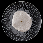 Бра с белым рельефным плафоном и стеклом с рисунком FLOW варинант исполнения - 3 | Loft Concept в Красноярске