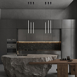 Подвсеной светильник светодиодный металлический цилиндрической формы черно-белый Trumpet tube варинант исполнения - 5 | Loft Concept в Красноярске