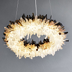 Люстра кргулая светодиодная из дымчатых и прозрачных необработанных кристаллов Raw Crystal варинант исполнения - 2 | Loft Concept в Красноярске