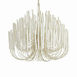 Люстра белая с несколькими ярусами деревянных палочек Bright Wooden Chandelier варинант исполнения - 1 | Loft Concept в Красноярске